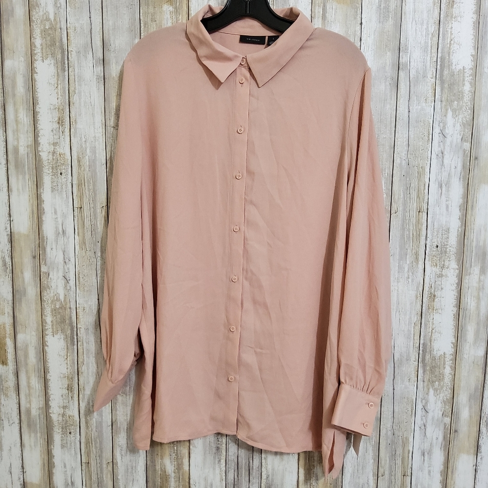 Halogen New Pink Smoke Blouse Size L